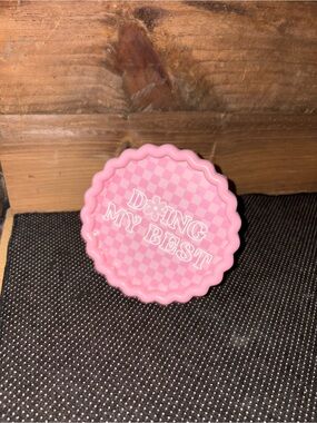 Pink "Doing My Best" Decorative Pin / Badge